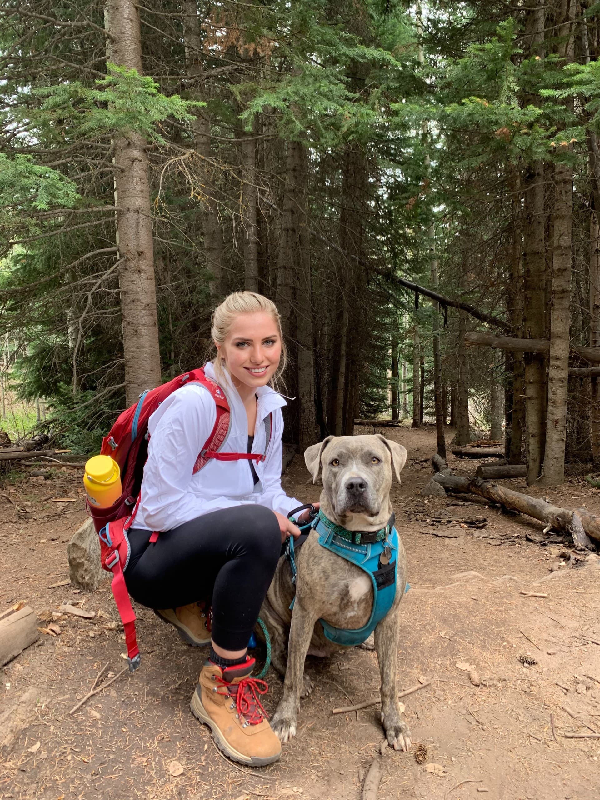 Photo of me hiking with my pup