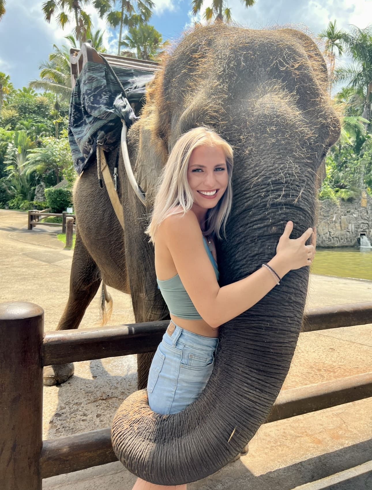Photo of me with an elephant in Bali